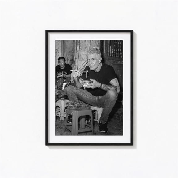 Anthony Bourdain Print, Chef Cooking Black And White Wall Art, Vintage Print, Photography Prints, Museum Quality Photo Art Print Poster, Poster Only