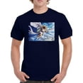 thumbnail image 1 of Anthony Chirstou Mens Graphic Tee - Archangel Charge - Regular Fit 100% Cotton, 1 of 4