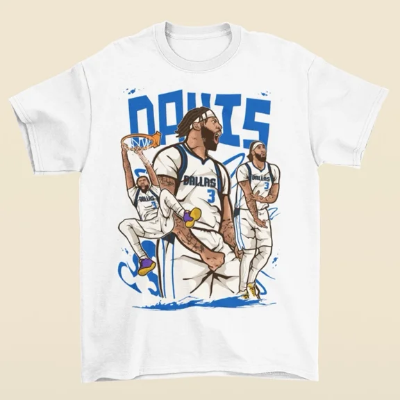 Anthony Davis Cartoon Style Dallas Basketball T-Shirt