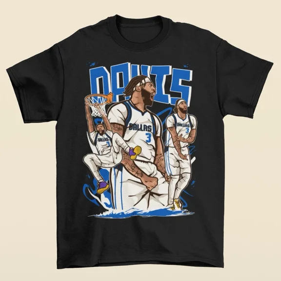 Anthony Davis Cartoon Style Dallas Basketball T-Shirt