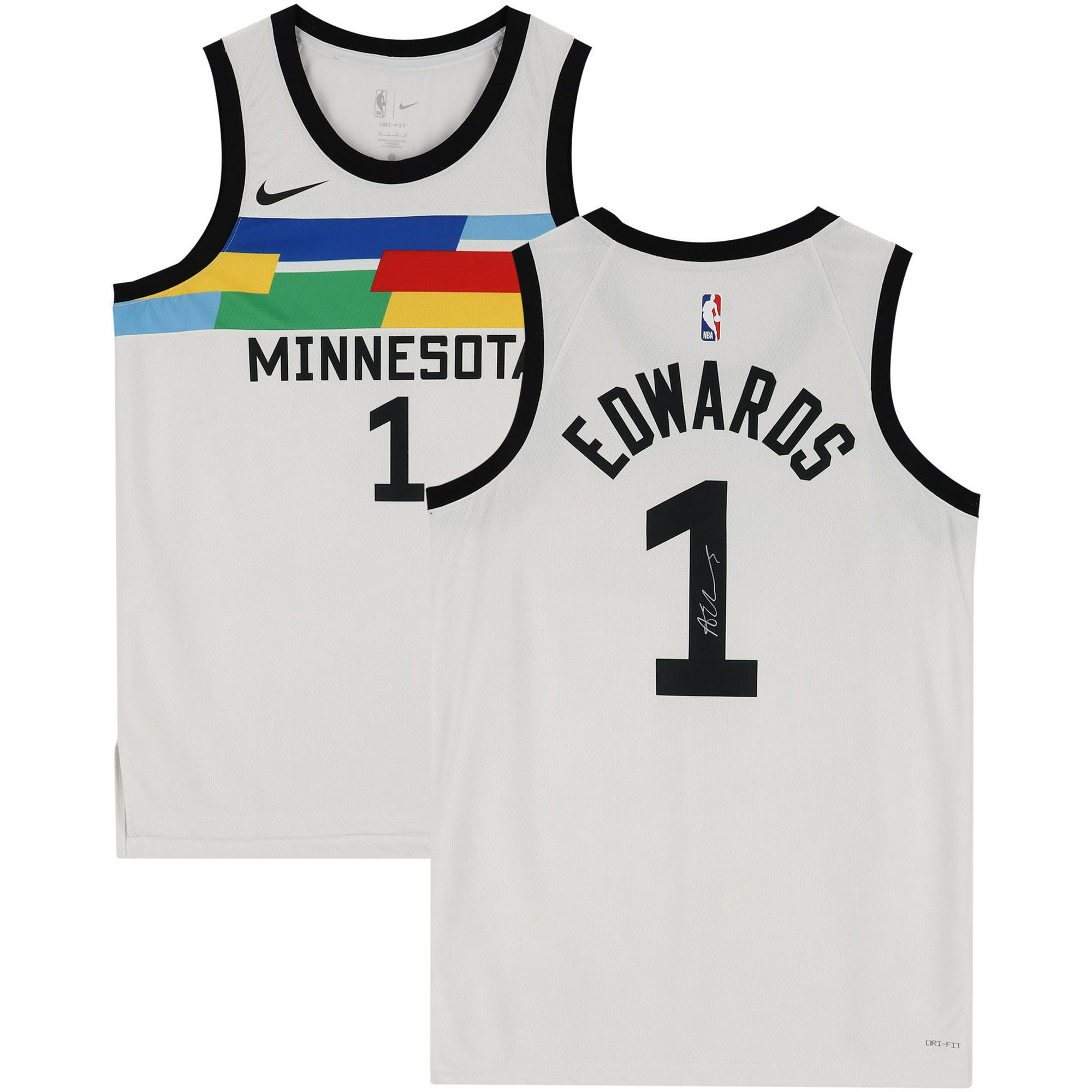 Fanatics Authentic Anthony Edwards Minnesota Timberwolves Autographed Navy Nike 2022-2023 Icon Swingman Jersey with 2020 #1 Pick Inscription