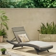 thumbnail image 1 of Anthony Outdoor Wicker Adjustable Chaise Lounge with Cushion, Grey, Charcoal, 1 of 3