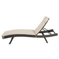 thumbnail image 1 of Anthony Outdoor Wicker Adjustable Chaise Lounge with Cushion, Multibrown, Textured Beige, 1 of 7