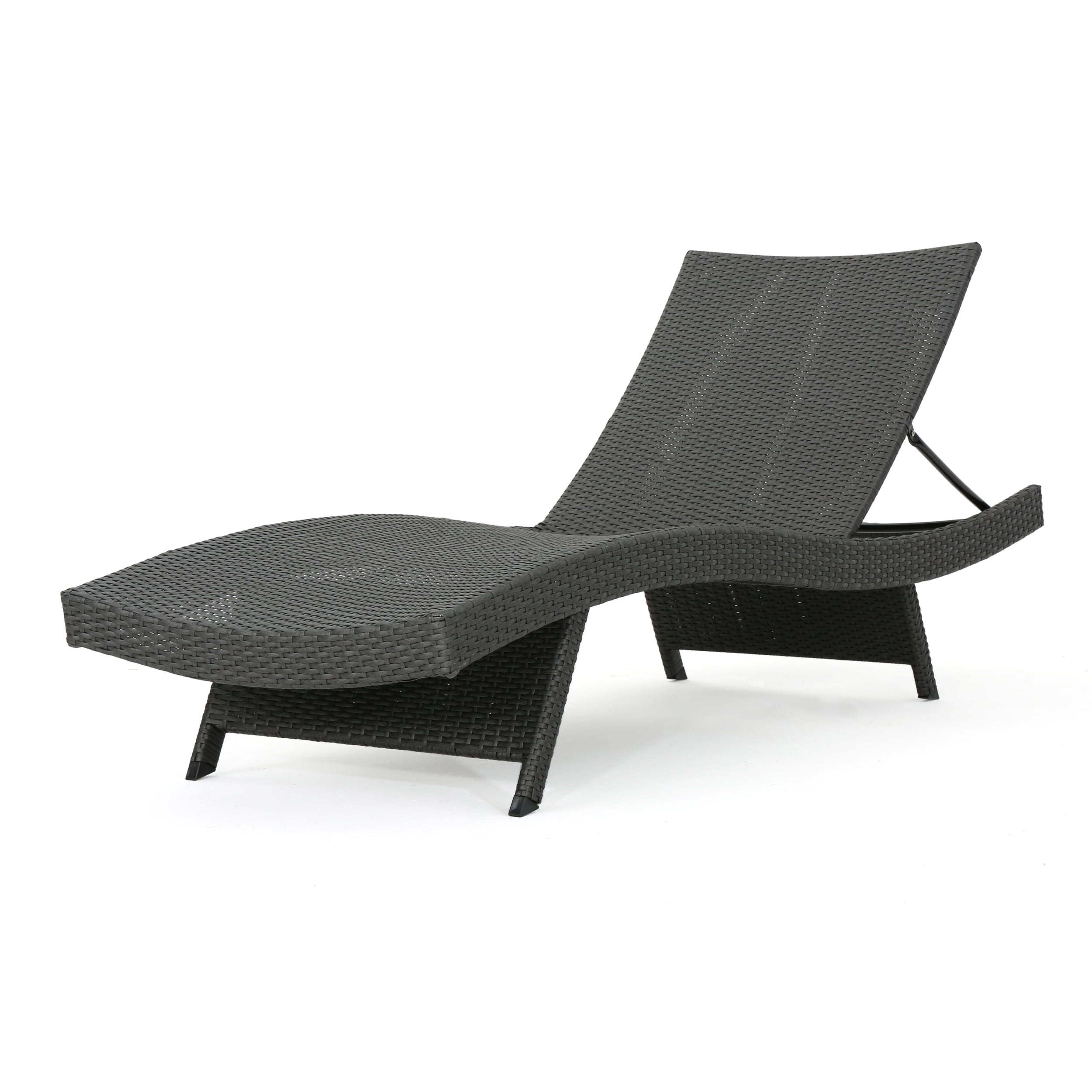 Anthony Outdoor Wicker Chaise Lounge Chair, Grey
