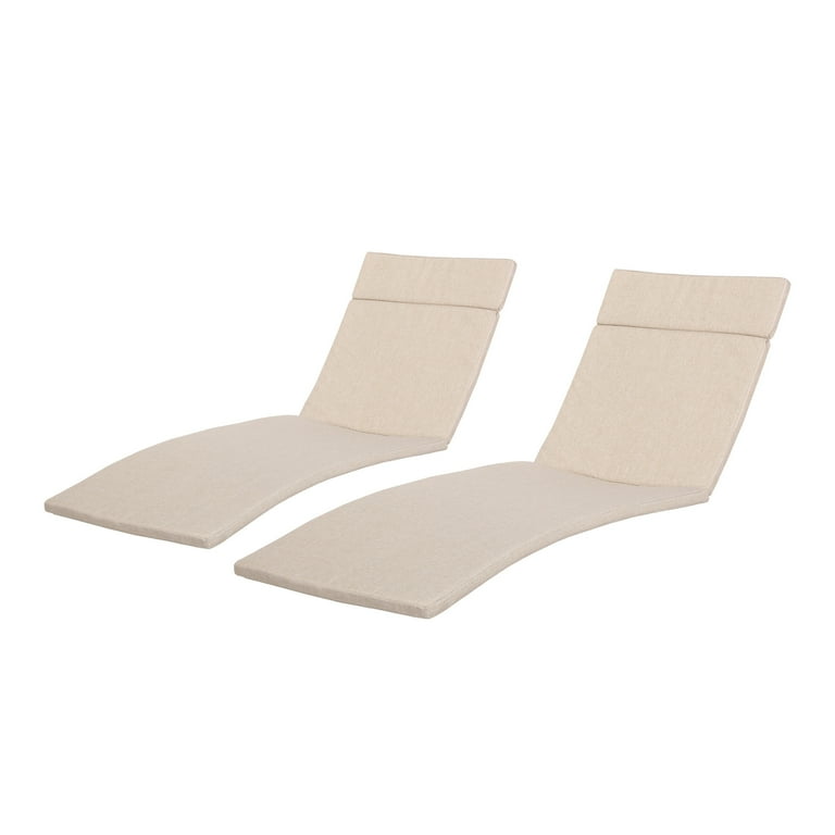 Anthony Outdoor chaise lounge Cushion Set of 2 Textured Beige