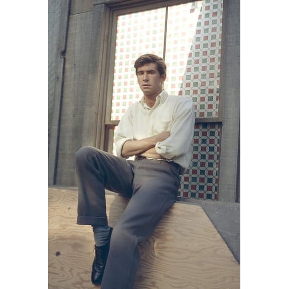 Anthony Perkins somber pose by window arms folded 24x36 Poster