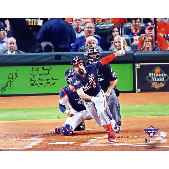 Anthony Rendon Autographed 16x20 Photo Washington Nationals With Stats #/19 MLB Holo 194855