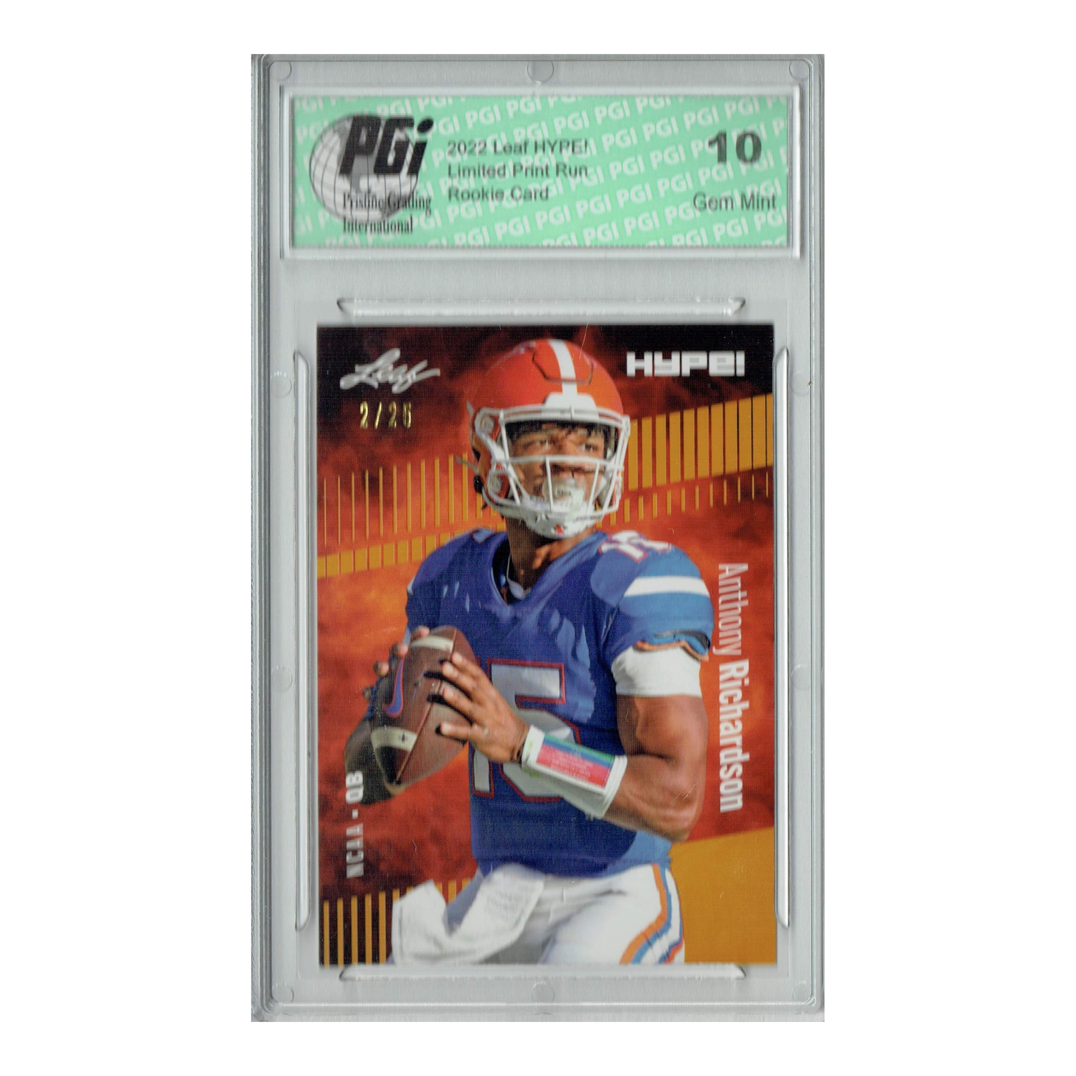 Caleb Williams 2022 Leaf HYPE! #96 Gold SP, Just 25 Made Rookie Card Pgi 10