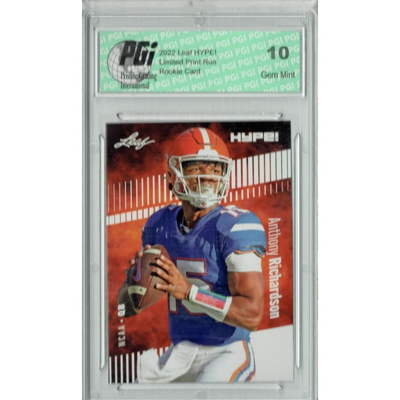 Anthony Richardson 2022 Leaf HYPE! #77 Only 5000 Made! Rookie Card PGI 10 Indianapolis Colts