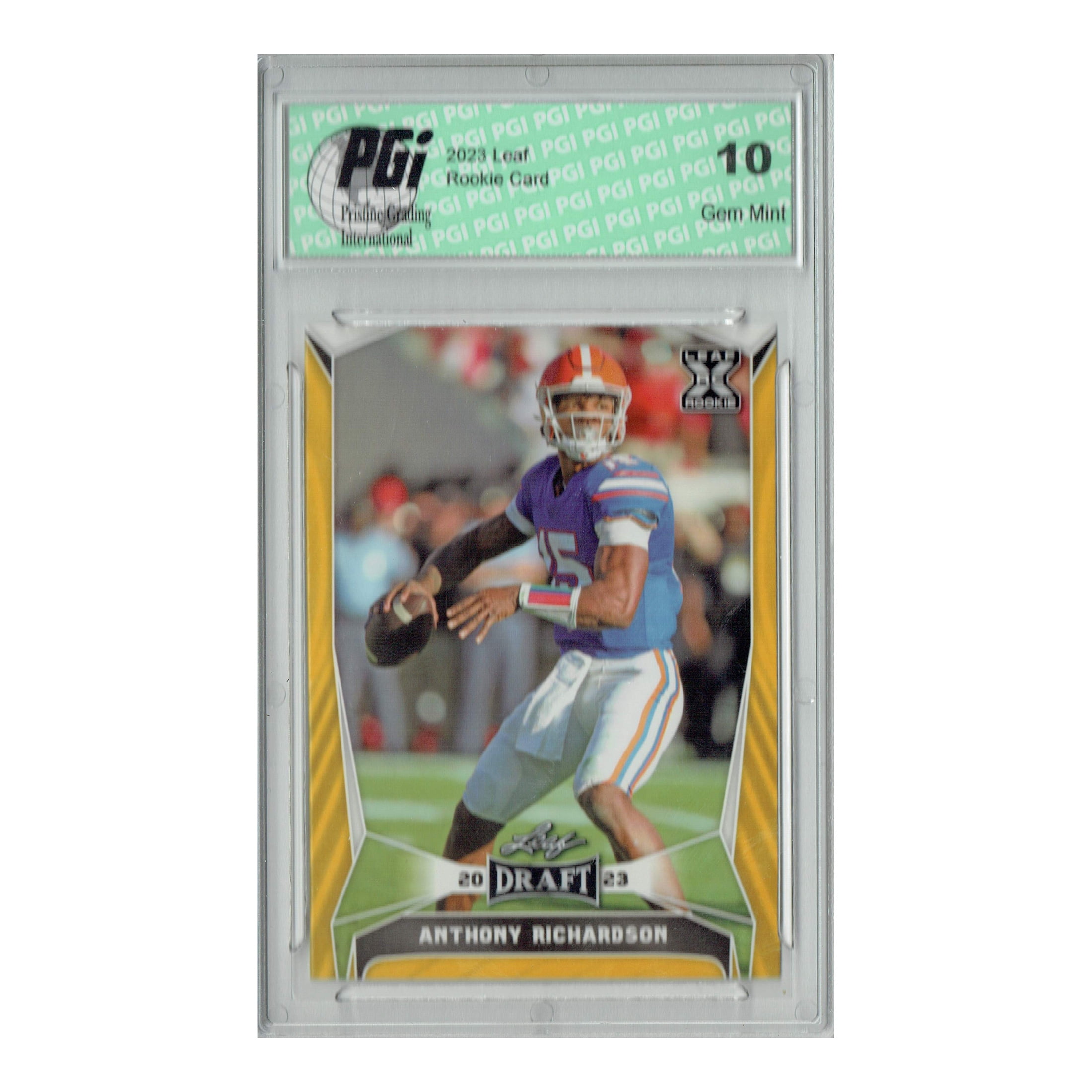 Anthony Richardson 2023 Leaf Football #40 Gold SP Florida Rookie Card PGI 10