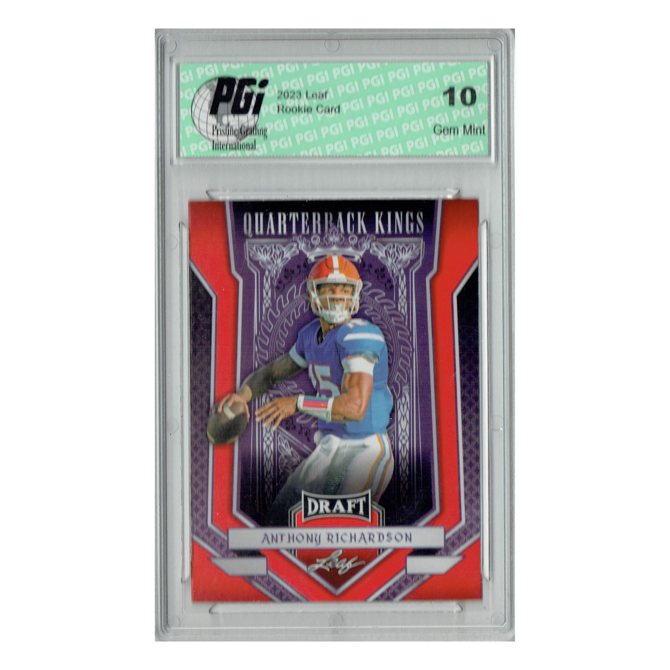 Anthony Richardson 2023 Leaf Football #88 Red QB Kings Rookie Card PGI 10