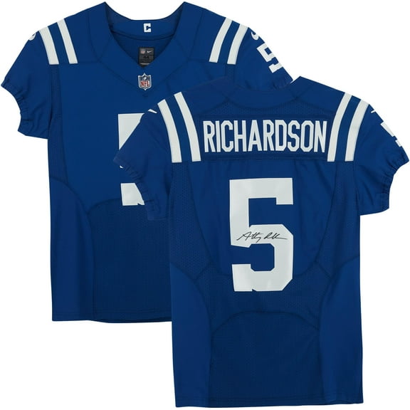 Anthony Richardson Indianapolis Colts Autographed Blue Elite Jersey - Fanatics Authentic Certified