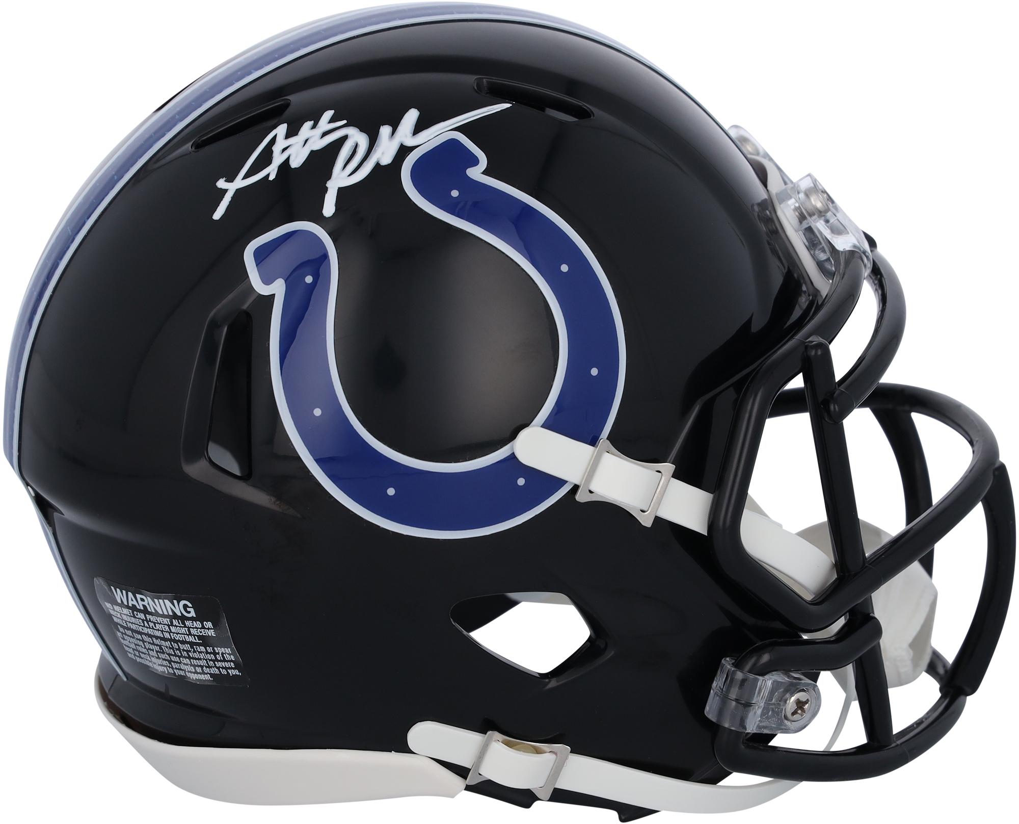 Anthony Richardson Indianapolis Colts Autographed Riddell Indiana Nights 2023 Alternate Speed Mini Helmet - Fanatics Authentic Certified