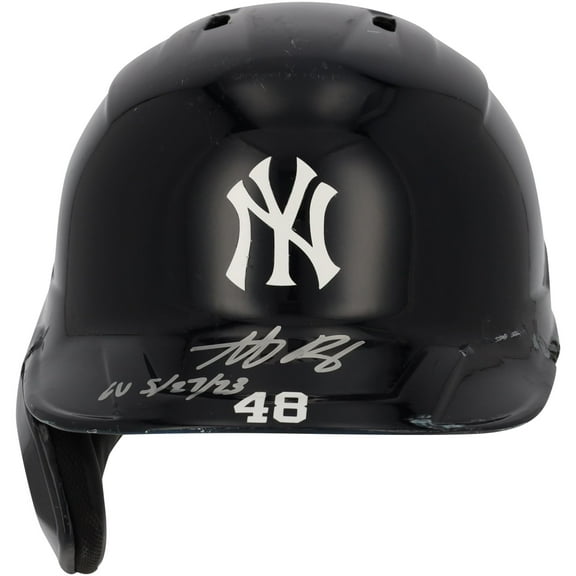 Anthony Rizzo New York Yankees Autographed Game-Used #48 Navy Batting Helmet vs. San Diego Padres on May 27, 2023 with "GU" Inscription - Fanatics Authentic Certified
