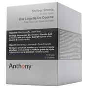 Anthony No Rinse Bathing Wipes for Adults & Disposable Wash Cloths for Travel and Camping, 12 Count