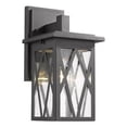 thumbnail image 1 of Anthony Transitional 1 Light Textured Black Outdoor Wall Sconce - 12 in., 1 of 1