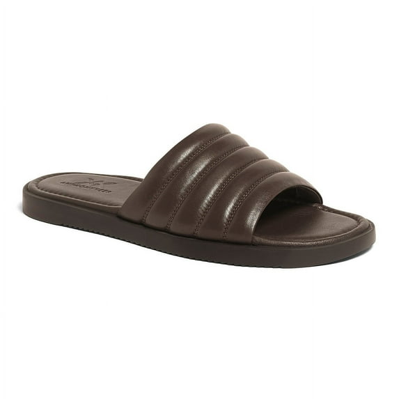 Anthony Veer Key West Leather Comfort Slide for Men | Ortholite® Cushioned Footbed | Durable Rubber Outsole