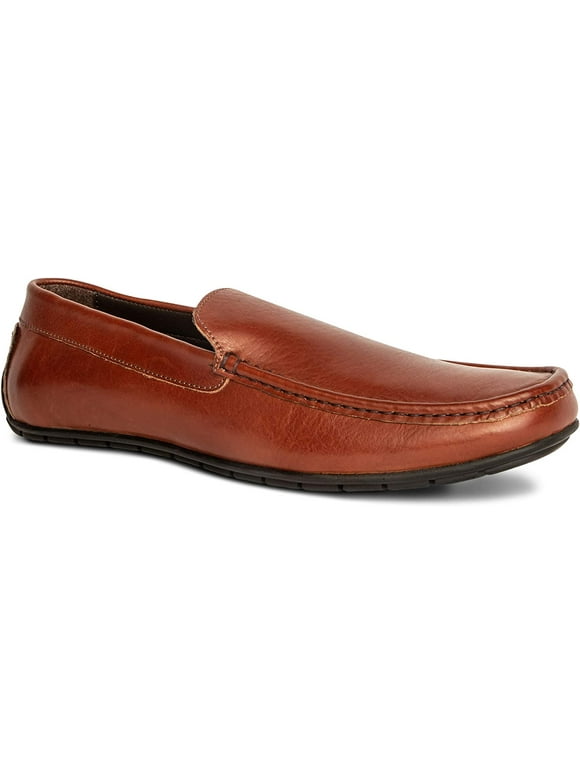 Anthony Veer Men’s Cleveland Driver Slip-on Suede Leather Comfort Loafer Shoes (Saddle Tan Calfskin Suede, Numeric_11_Point_5)