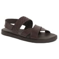 thumbnail image 1 of Anthony Veer Mens Mumbai Cross Strap Leather Comfort Sandal, 1 of 5