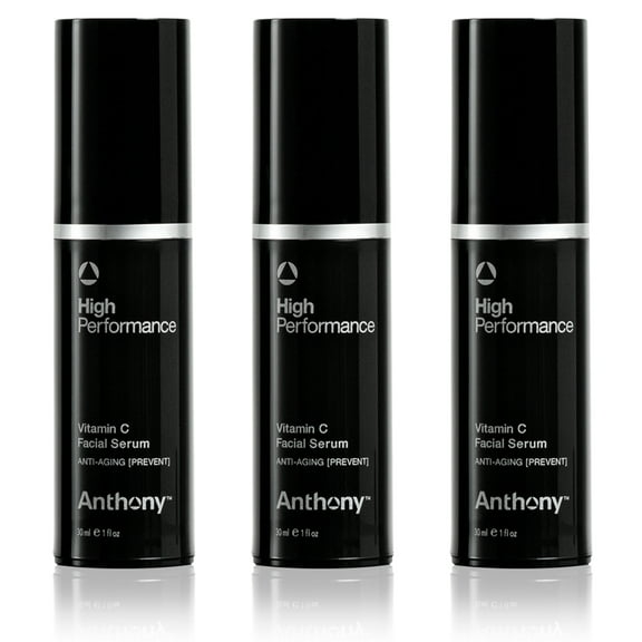 Anthony Vitamin C Serum for Face Anti Aging High Performance Dark Spot Corrector for Face Brightening Serum Contains Polypeptides & Salicylic Acid, Rejuvenates Skin 1 Fl Oz Pack of 3