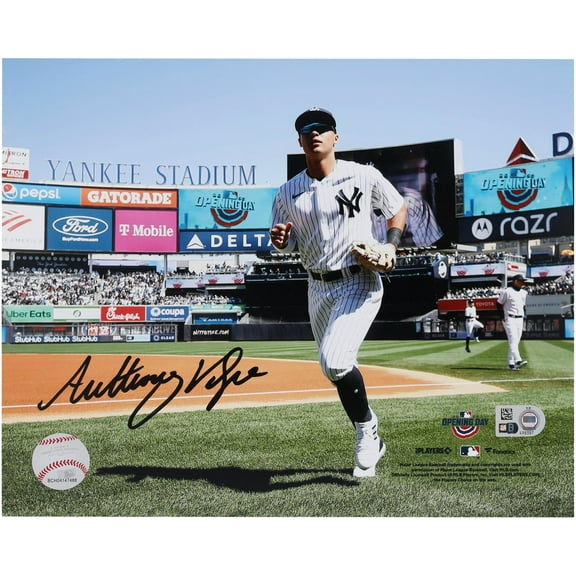 Anthony Volpe New York Yankees Autographed 8" x 10" Opening Day Photograph - Fanatics Authentic Certified