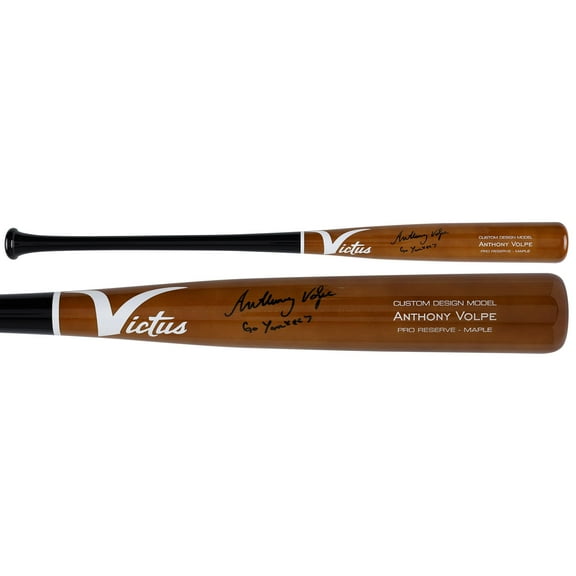 Anthony Volpe New York Yankees Autographed Victus Game Model Bat with "Go Yankees!" Inscription - Fanatics Authentic Certified