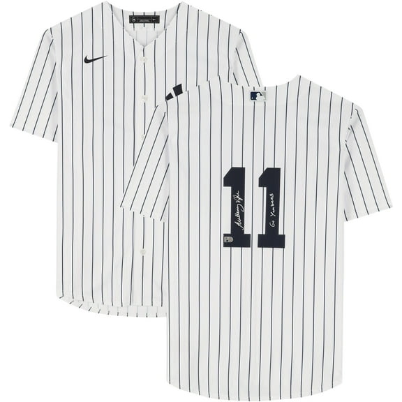 Anthony Volpe New York Yankees Autographed White Replica Jersey with "Go Yankees!" Inscription - Fanatics Authentic Certified