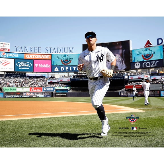 Anthony Volpe Unsigned Opening Day Walk Out Photograph