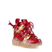 Anthony Wang Chunky Clear Sole Hidden Platform Sneakers in Iron