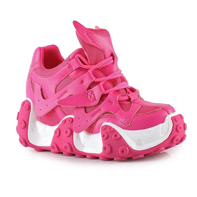 wonder party OP ピンク Anthony Wang Hot Pink Octopus Tentacle Hidden Wedge Platform