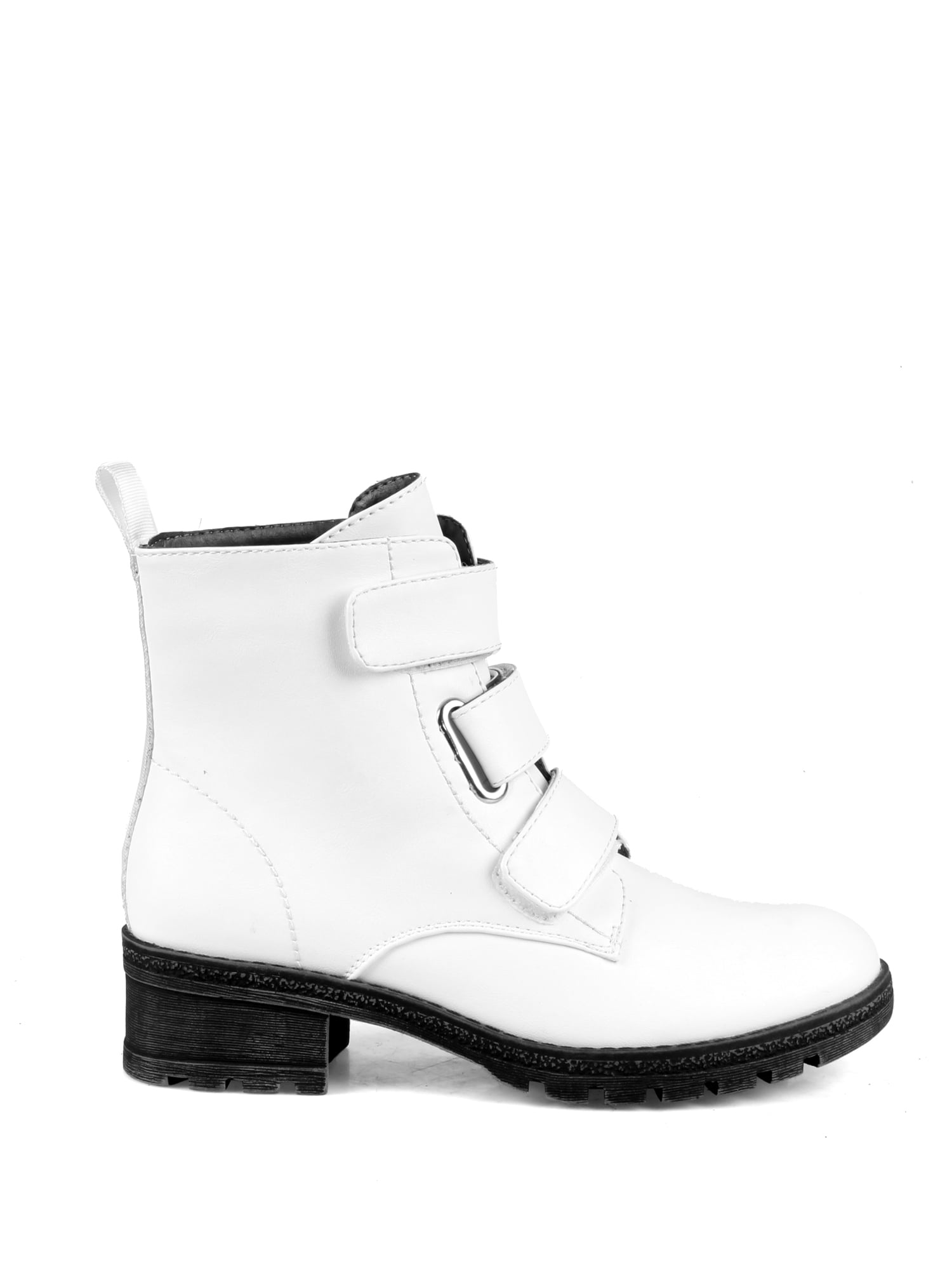 Anthony Wang Mid Calf Women's Combat Boots in White - Walmart.com