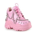 thumbnail image 1 of Anthony Wang WTF Space Candy Platform Sneakers with Chain and Stud Design, 1 of 4