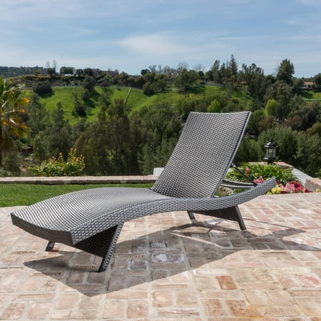 Anthony Wicker Lounge with Cover, Grey