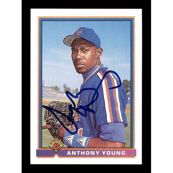 Anthony Young Autographed 1991 Bowman Card #466 New York Mets SKU #183822