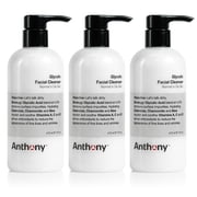 Anthony s Glycolic Facial Cleanser for Men   Daily Cleansing Face Wash and Shave Prep   Hydrating, Exfoliating, and Gentle on Sensitive Skin   Non-foaming, 16 Fl Oz Pack of 3