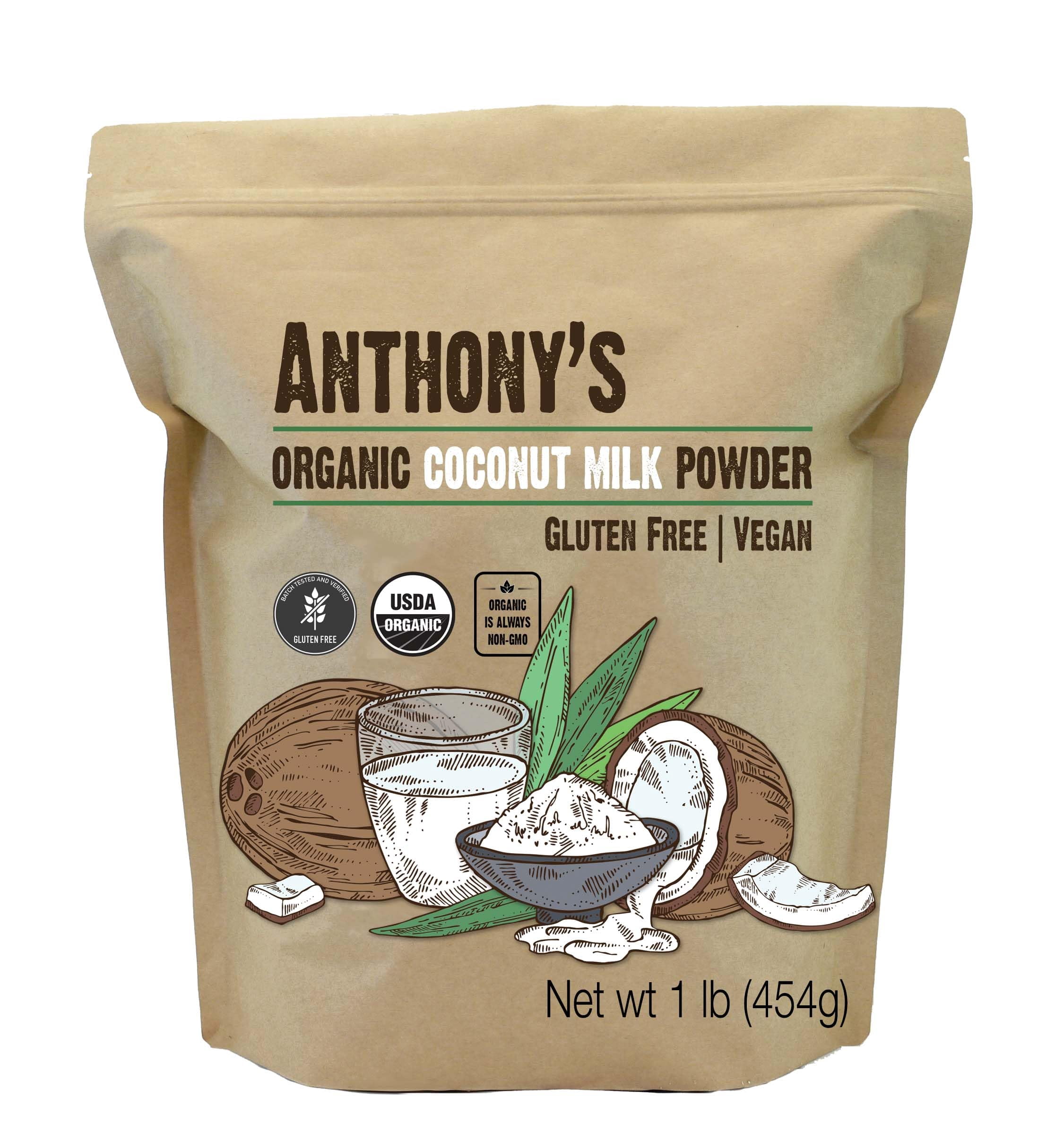 Anthony's Organic Coconut Milk Powder, 1 lb, Gluten Free, Vegan & Dairy