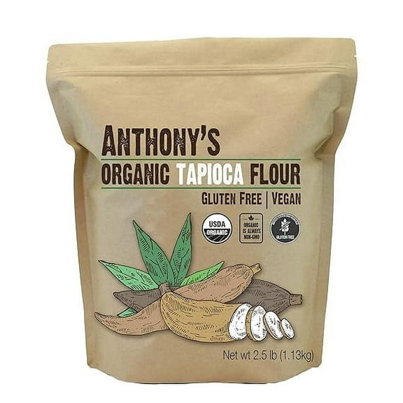 Anthony's Organic Tapioca Flour Starch, 2.5 lb, Gluten Free & Non GMO