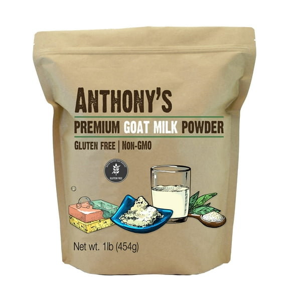 Anthony's Premium Goat Milk Powder, 1 lb, Gluten Free, Non GMO, No Additives