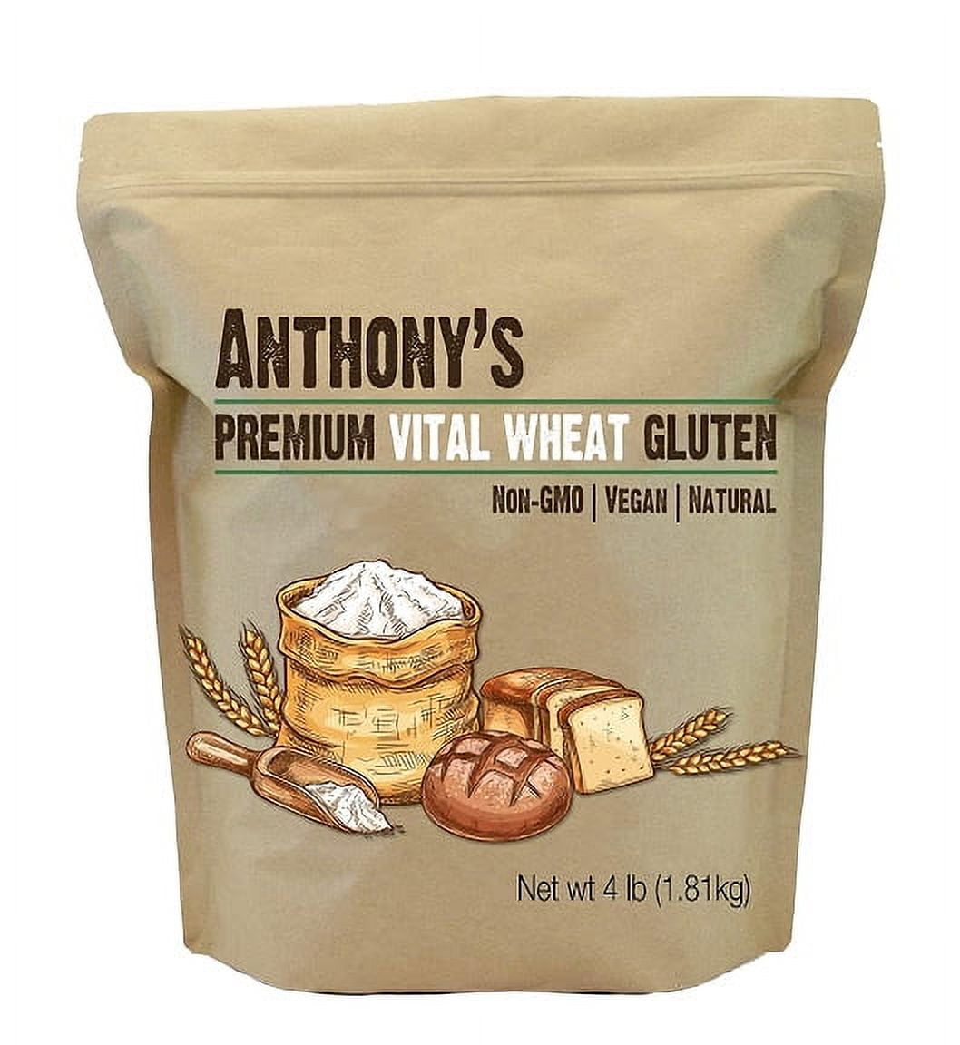 Anthony's Vital Wheat Gluten, 4lbs, High in Protein, Vegan, Non GMO, Keto Friendly, Low Carb