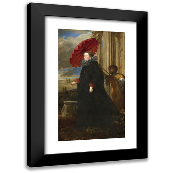 Anthony van Dyck 10x14 Black Modern Framed Museum Art Print Titled - Marchesa Elena Grimaldi Cattaneo (1623)