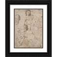 thumbnail image 1 of Anthony van Dyck 14x18 Black Ornate Wood Framed Double Matted Museum Art Print Titled - Sheet of Studies (1621-27), 1 of 5