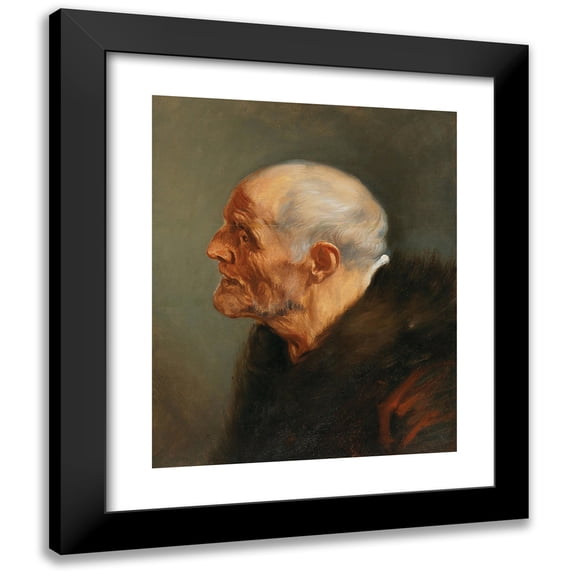 Anthony van Dyck 15x18 Black Modern Framed Museum Art Print Titled - Head Study of a Bearded Man