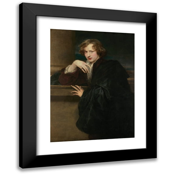 Anthony van Dyck 18x24 Black Modern Framed Museum Art Print Titled - Self-Portrait Ca. (1620-21)