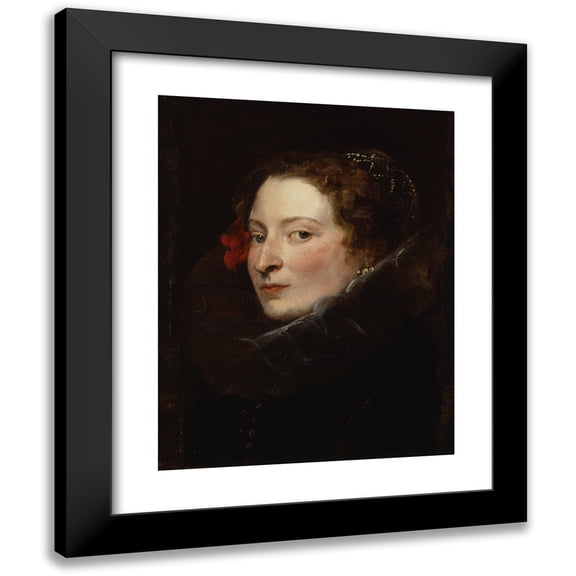 Anthony van Dyck 19x24 Black Modern Framed Museum Art Print Titled - Marchesa Elena Grimaldi-Cattaneo (Approx. 1622-1623)