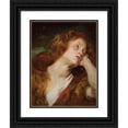 thumbnail image 1 of Anthony van Dyck 19x24 Black Ornate Framed Double Matted Museum Art Print Titled: A Young Woman Resting Her Head, Probably the Penitent Magdalene, 1 of 5