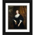 thumbnail image 1 of Anthony van Dyck 20x24 Black Ornate Framed Double Matted Museum Art Print Titled: Lady Dacre, 1 of 5