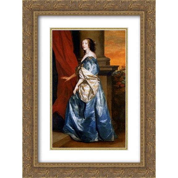 Anthony van Dyck 2x Matted 18x24 Gold Ornate Framed Art Print 'Lady Lucy Percy'