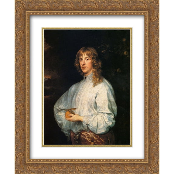 Anthony van Dyck 2x Matted 20x24 Gold Ornate Framed Art Print 'James Stuart, Duke Of Richmond And Lennox With His Attributes'