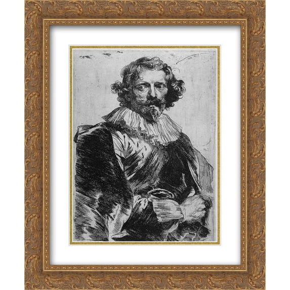 Anthony van Dyck 2x Matted 20x24 Gold Ornate Framed Art Print 'Lucas Vorsterman'