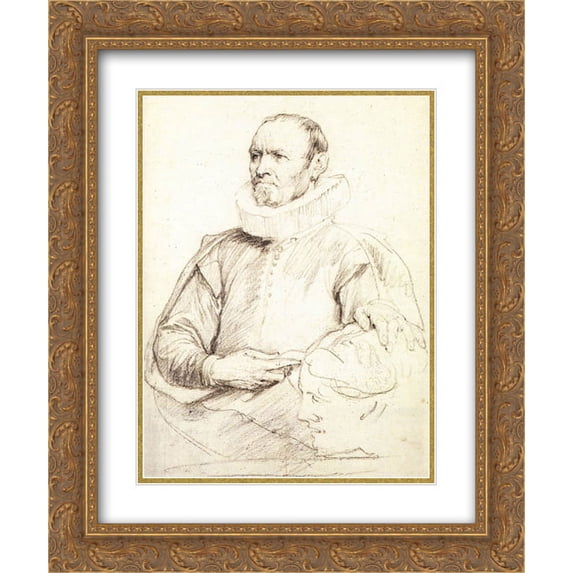 Anthony van Dyck 2x Matted 20x24 Gold Ornate Framed Art Print 'Nicolaas Rockox'